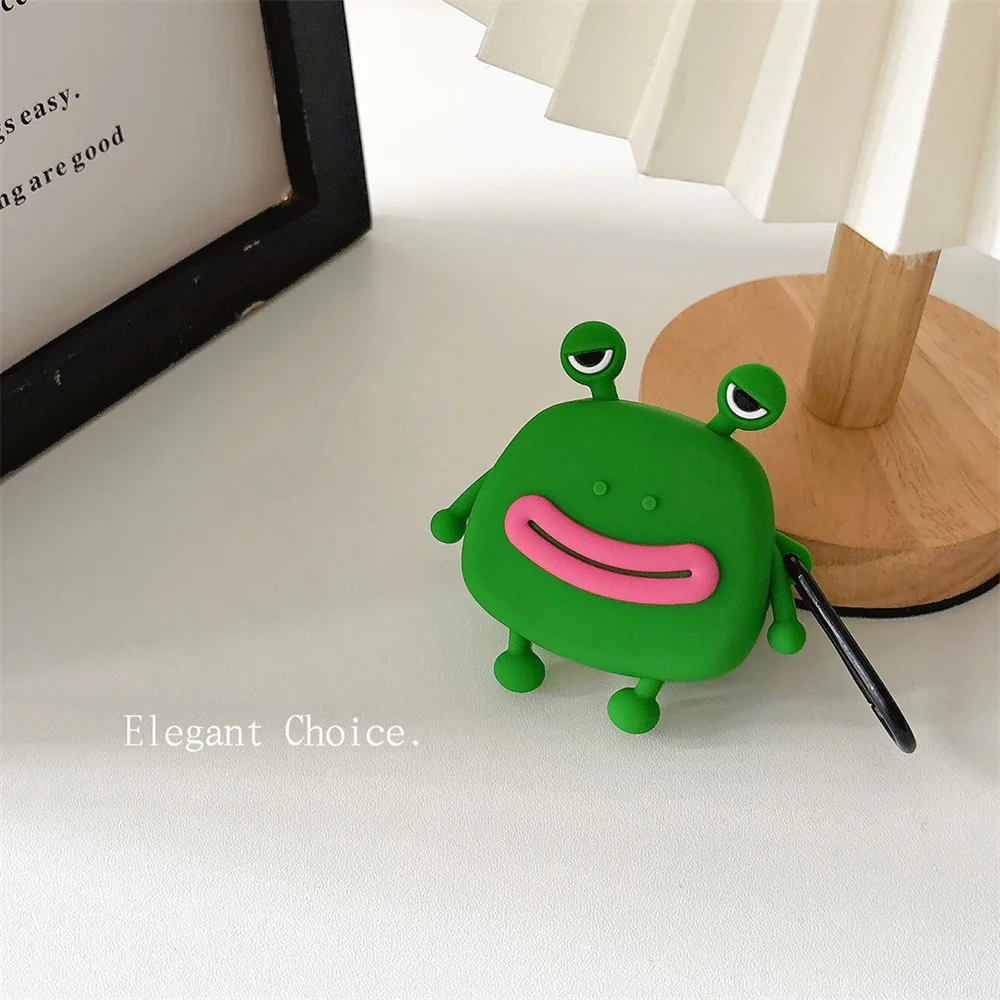 Earphone Case  for Samsung Galaxy Buds 2Pro Live FE Cartoon Cute Frog High Quality Silicone for Protective Headphones Soft Cover