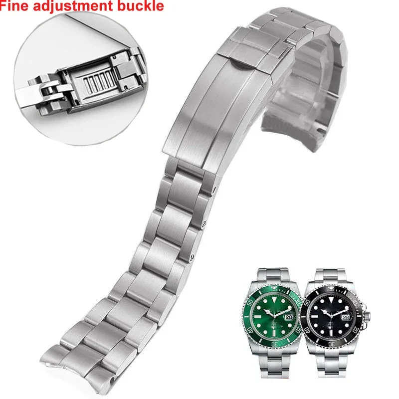 Watchbands For Rolex SUBMARINER DAYTONA Yacht-Master GMT Watch Band Strap glidelock Clasp Stainless Steel Bracelet 20mm 21mm