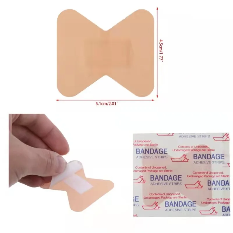 50pcs/lot Finger Dressing Band Aid Butterfly Shape Plasters for First Aid Patch Emergency Adhesive Bandage Woundplast