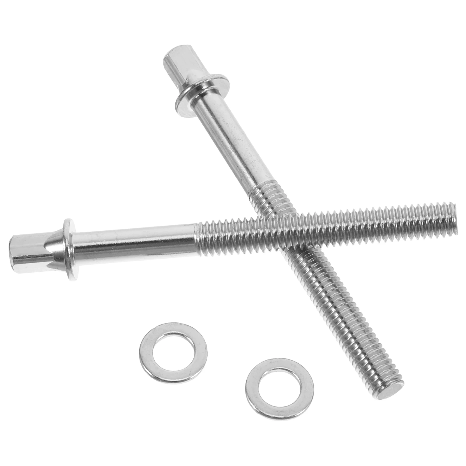 

2PCS 60mm Drum Mounting Screws Stainless Steel Durable Fastener Tension Screws with Washers for Drum Lugs (Silver)