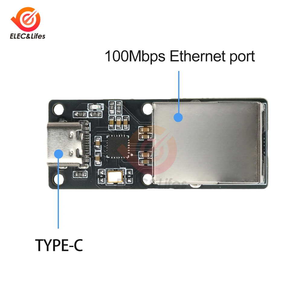 CH397A로 구동되는 USB Type-C-RJ45 어댑터, 외부 전원이 필요하지 않으며 노트북 및 태블릿에 이상적입니다.