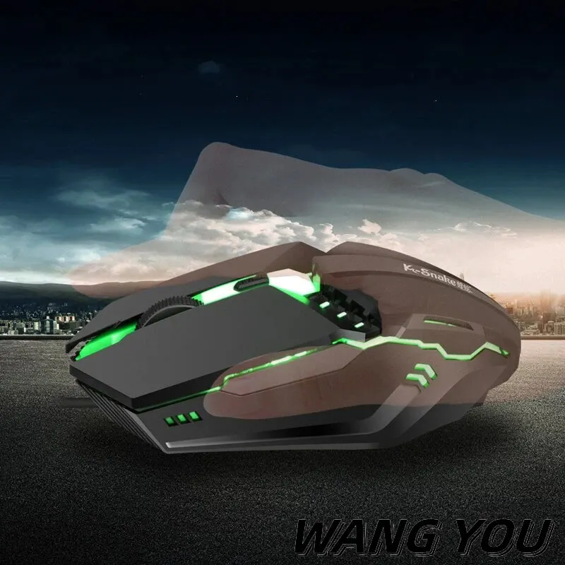 X3 Wired Mouse USB Wired LED Luminous Game Competitive Computer Adjustable DPI Mice Office Lol Mobile Game Mouse