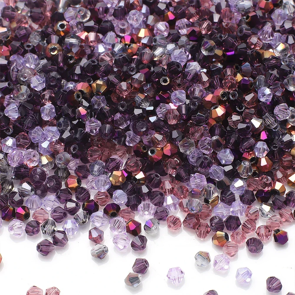 500pcs/Lot Mixed Color 2mm Brown Bicone Beads for Jewelry Making Faceted Glass Crystal Loose Spacer Beaded Crafts DIY Bracelet