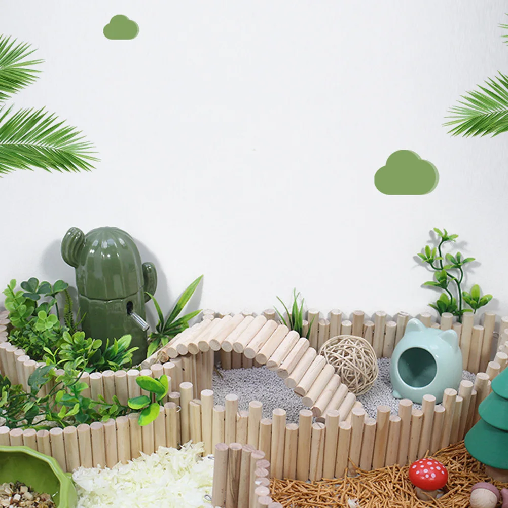 

Miniature Wooden Fence for Micro Landscape Garden Decoration Small Wood Fencing Accessory DIY Scene Layout Craft