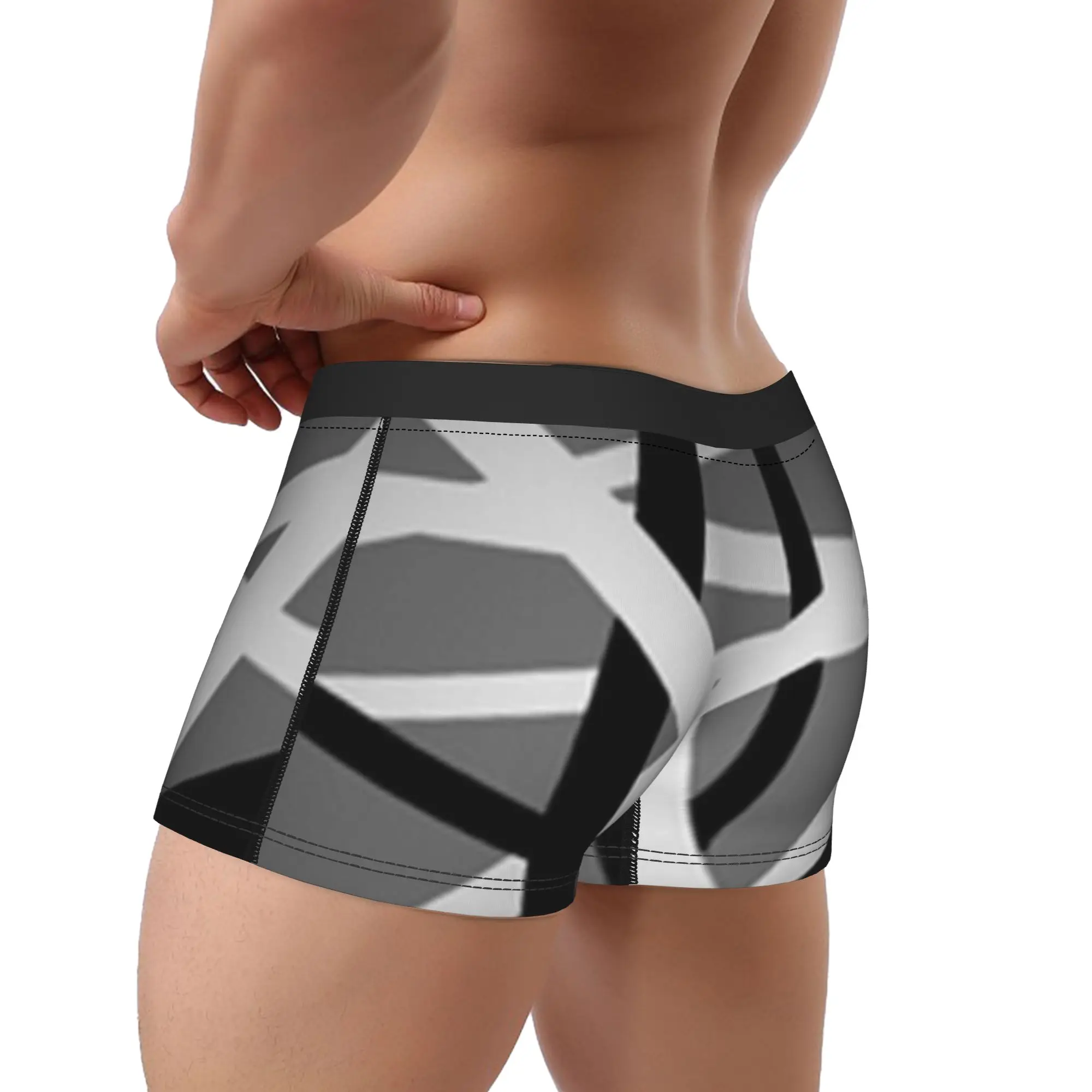Van Halen Grey Sailing Underwear  Breathable Panties Printed Boxer Brief For Man Pouch Large Size Trunk