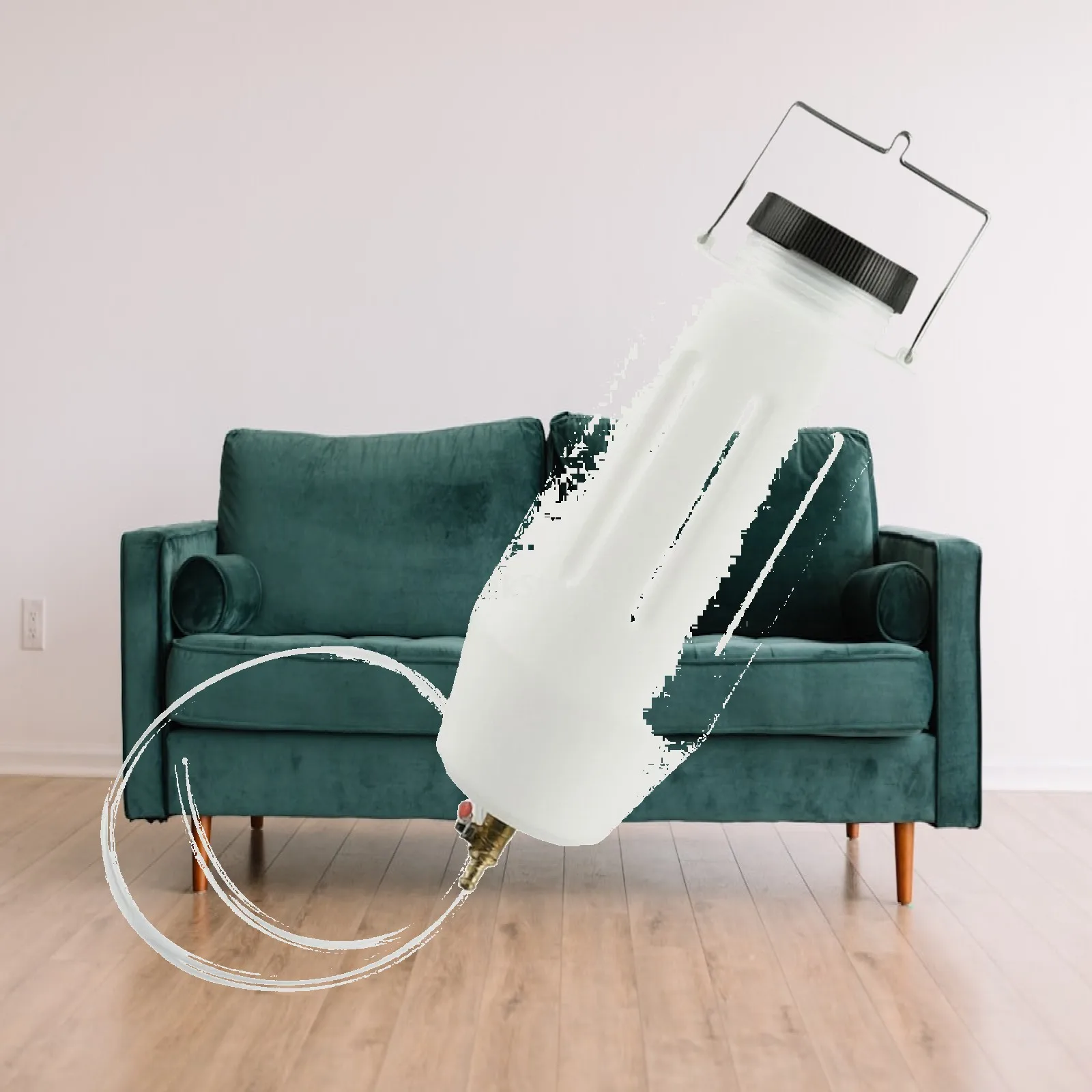 Industrial Grade Oil Dispenser Bottle 4L with Red Lever Spigot Flexible Tube for Precise Fluid Control