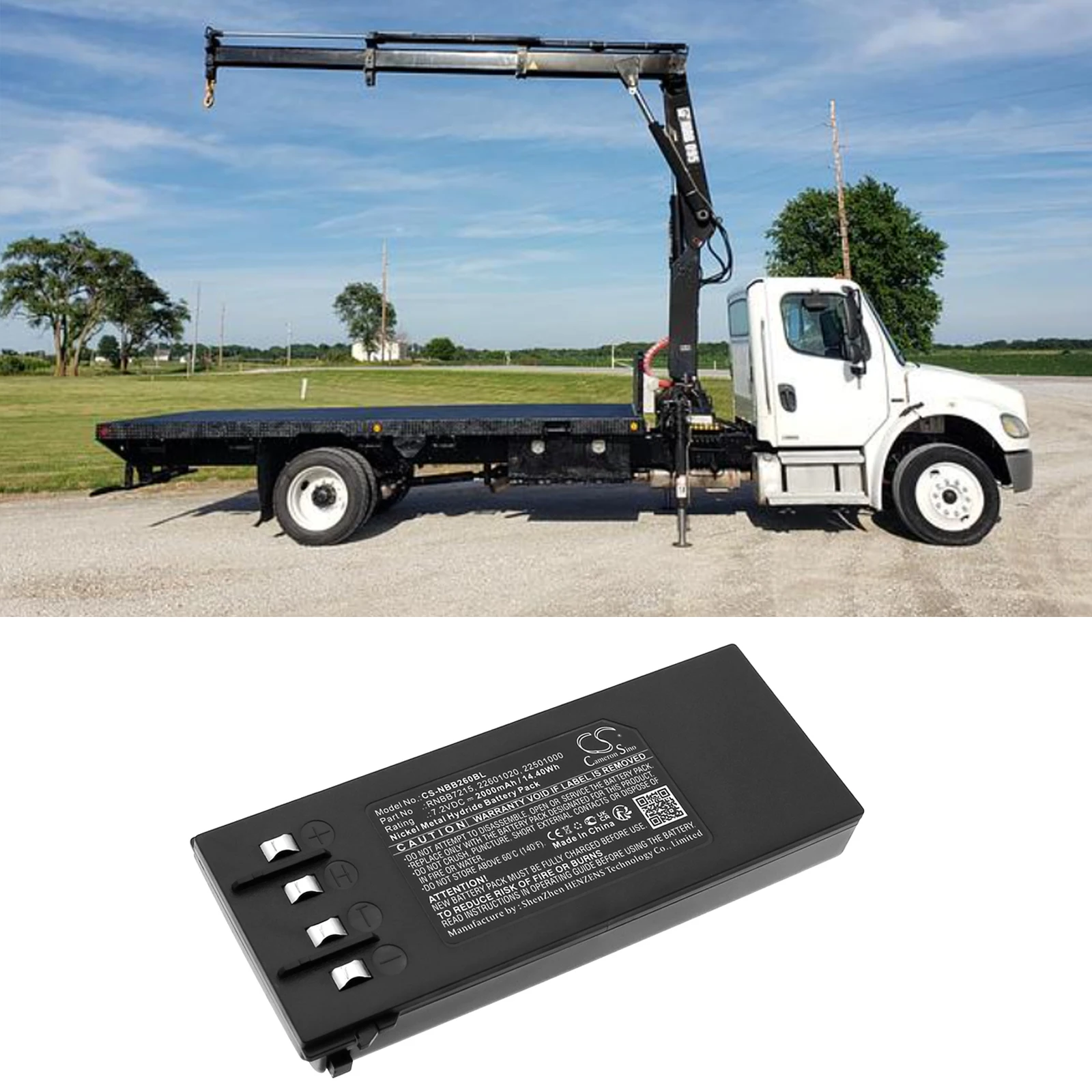 7.2V 2000mAh Crane Remote Control battery for HIAB 095,102,088CL,099,102XS,122CL,122BCL,122L,144CL,144L,166CL,166L,166B,288E