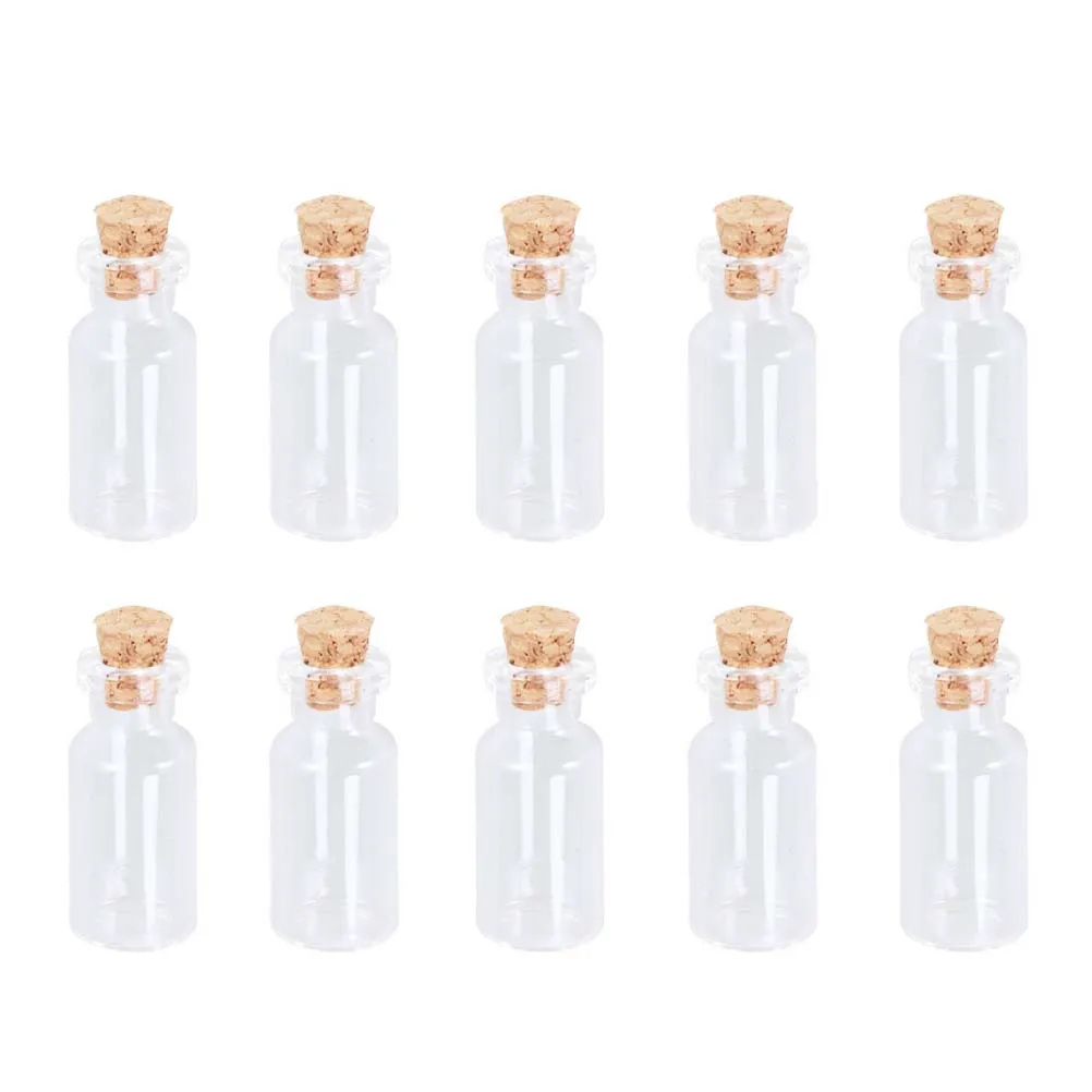 

25 PCS Cork Test Tube Tubes Glass Container with Lids Caps Bamboo Candy Storage