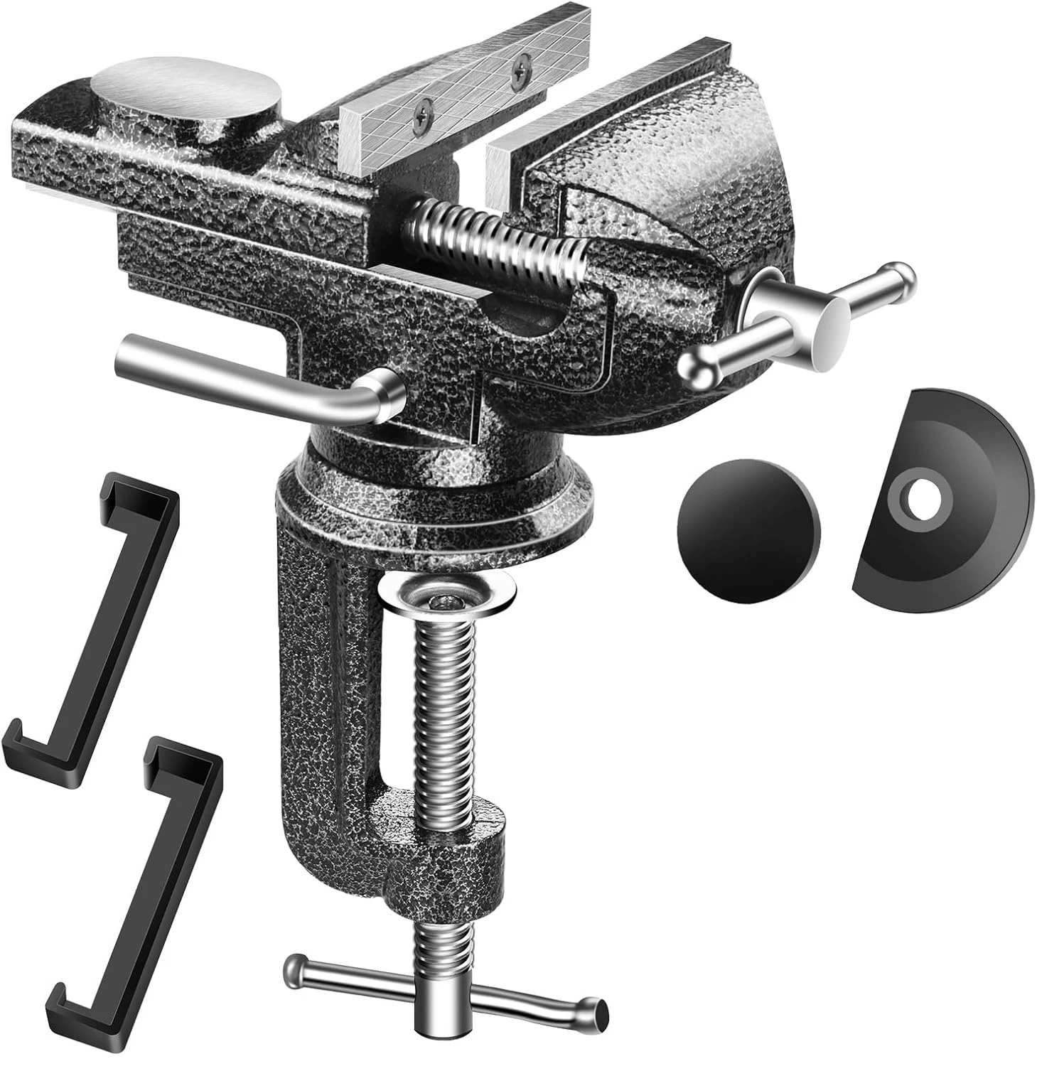 Table d'étau professionnelle, 360 °   Support d'étau à pince universel pour travail rotatif, réparation d'étau de bureau, menuiserie, fabrication de bijoux, outil manuel