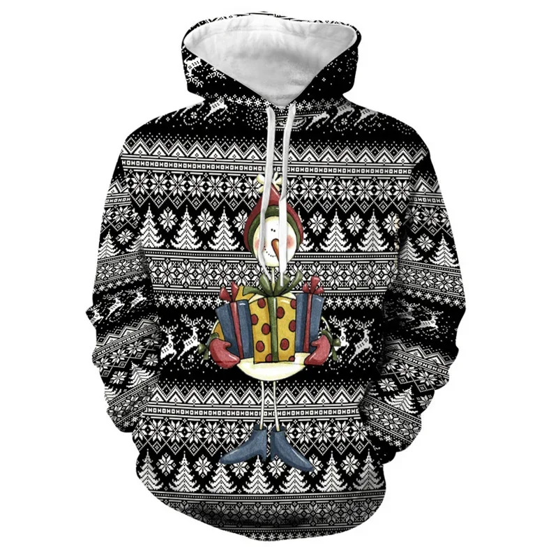 

Fashion Christm Snowman Gifts 3D Printed Hoodies For Men Clothes Funny Xmas Elk Pullovers Women Tracksuit Y2k Sweatshirts