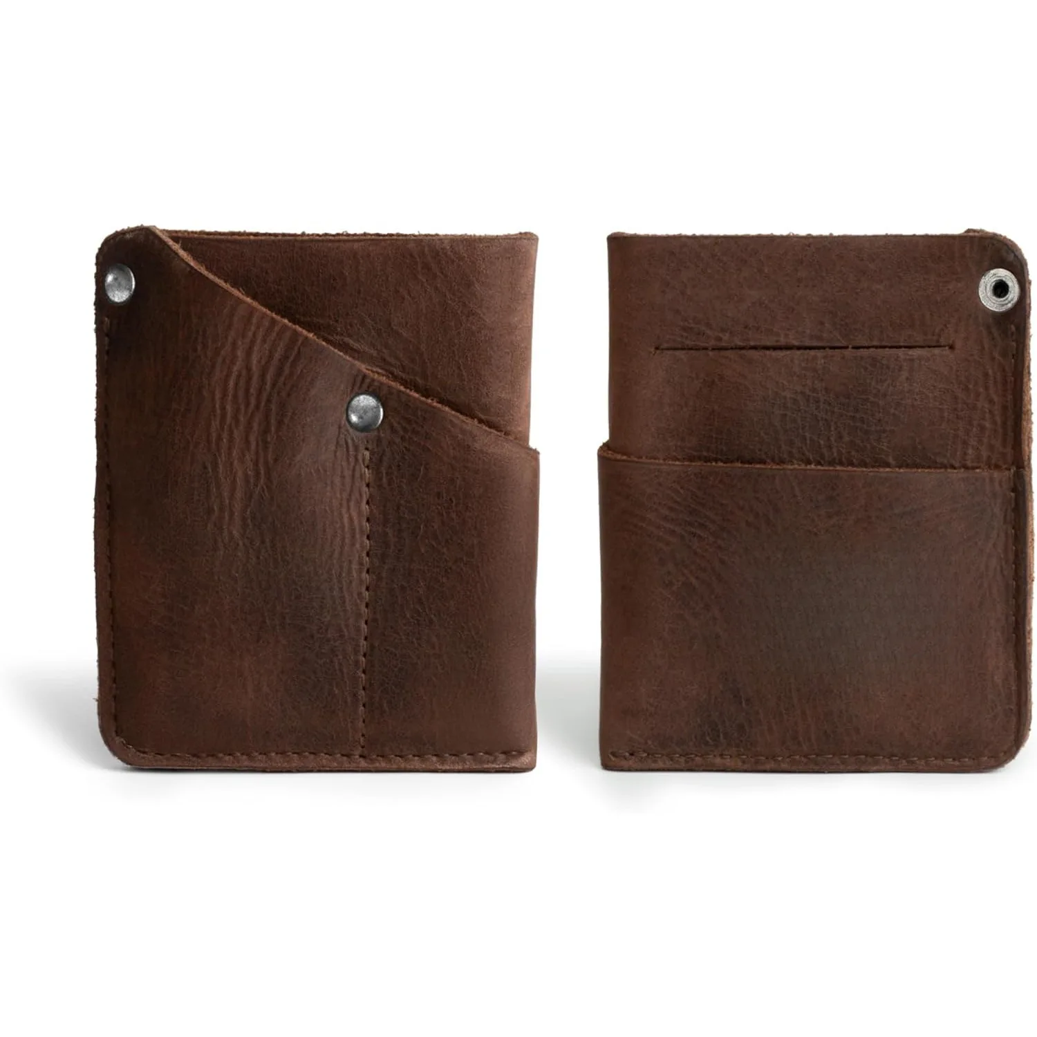 Handmade Front Pocket Wallet Man Gift Fashion Credit Card Holder Brand New Purse RFID Blocking Genuine Leather Tool Pouch