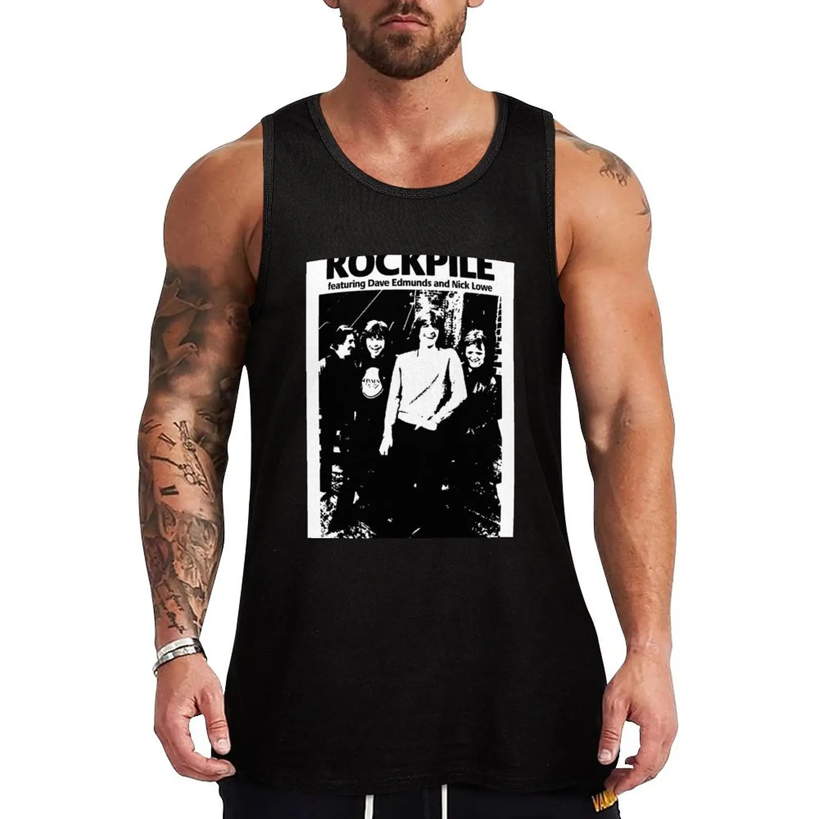 

ROCKPILE NICK LOWE DAVE EDMUNDS PUBROCK PUB ROCK SUPER COOL Tank Top gym shirt men T-shirt sports Men's t-shirts