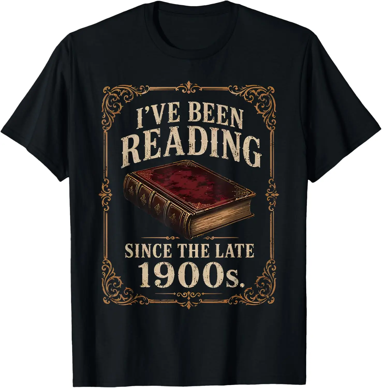 I've Been Reading Since The Late 1900S Funny Book Lover T-Shirt 100% Cotton Trendy Y2K Short-Sleeve Tee-Soft, Quick-Drying,
