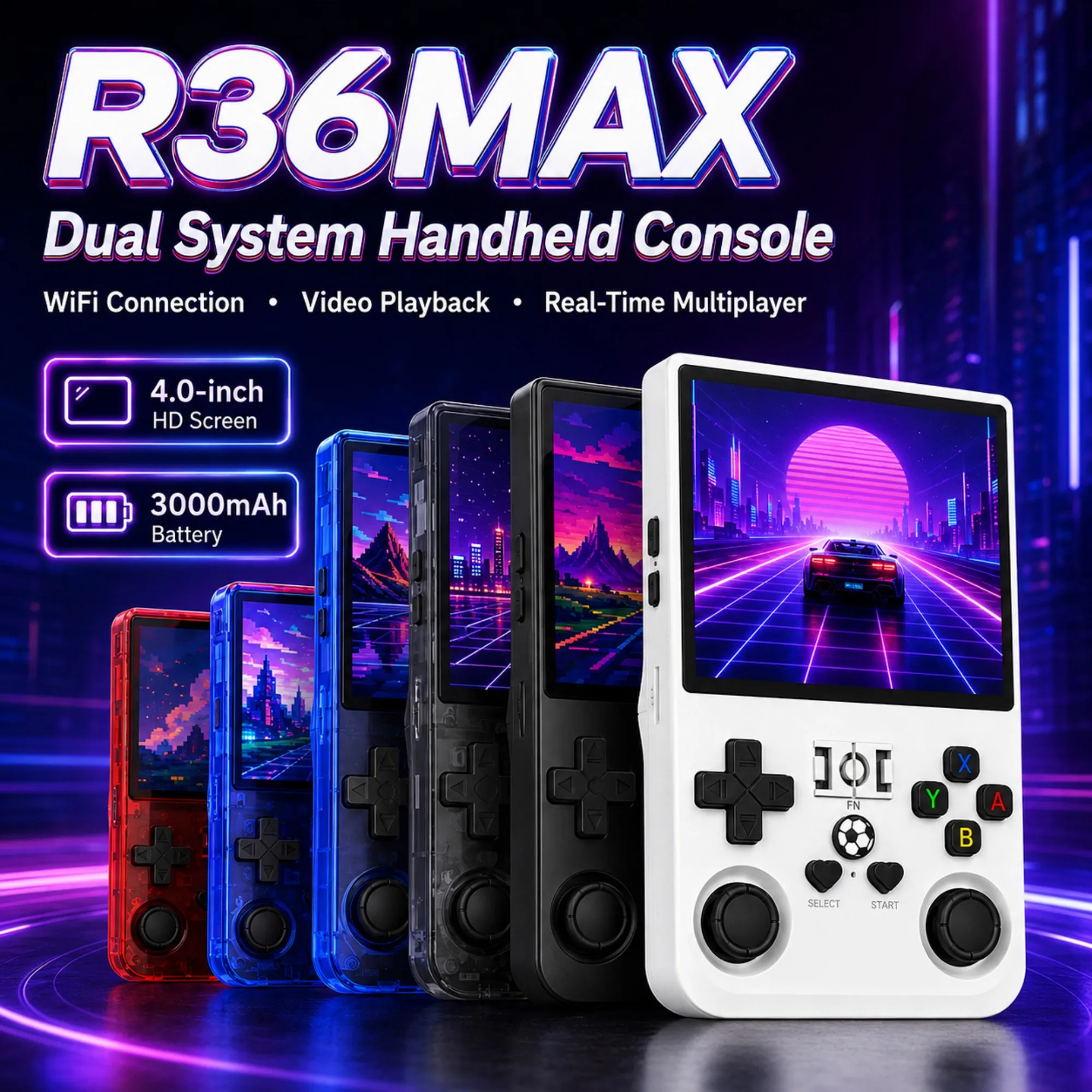 Gaming Console R36 Max - R36 MAX Retro Handheld Game Console