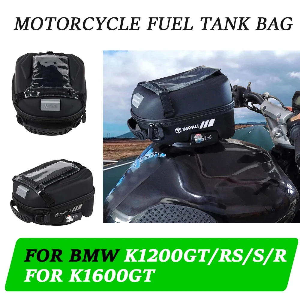 Motorcycle Accessories Travel Bag Fuel Tank Bag Lock Luggage Tanklock Phone Bag For BMW K1200RS K 1200 GT RS S R K 1600 K1600 GT