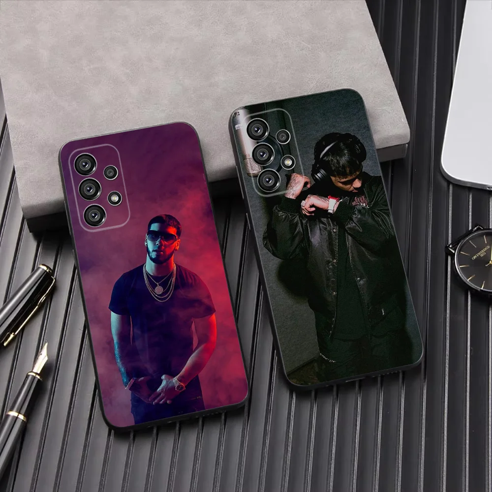 

A- Anuel AA Rapper Phone Case For Samsung Galaxy A13,A21s,A22,A31,A32,A52,A53,A71,A80,A91 Soft Black Shell