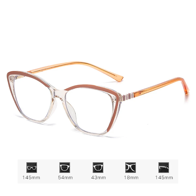 New Trendy Cat Eye Photochromic Anti-UV Sunglasses Vintage Blue Light Blocking Color Changing Minus Glasses with Diopter To -4.0