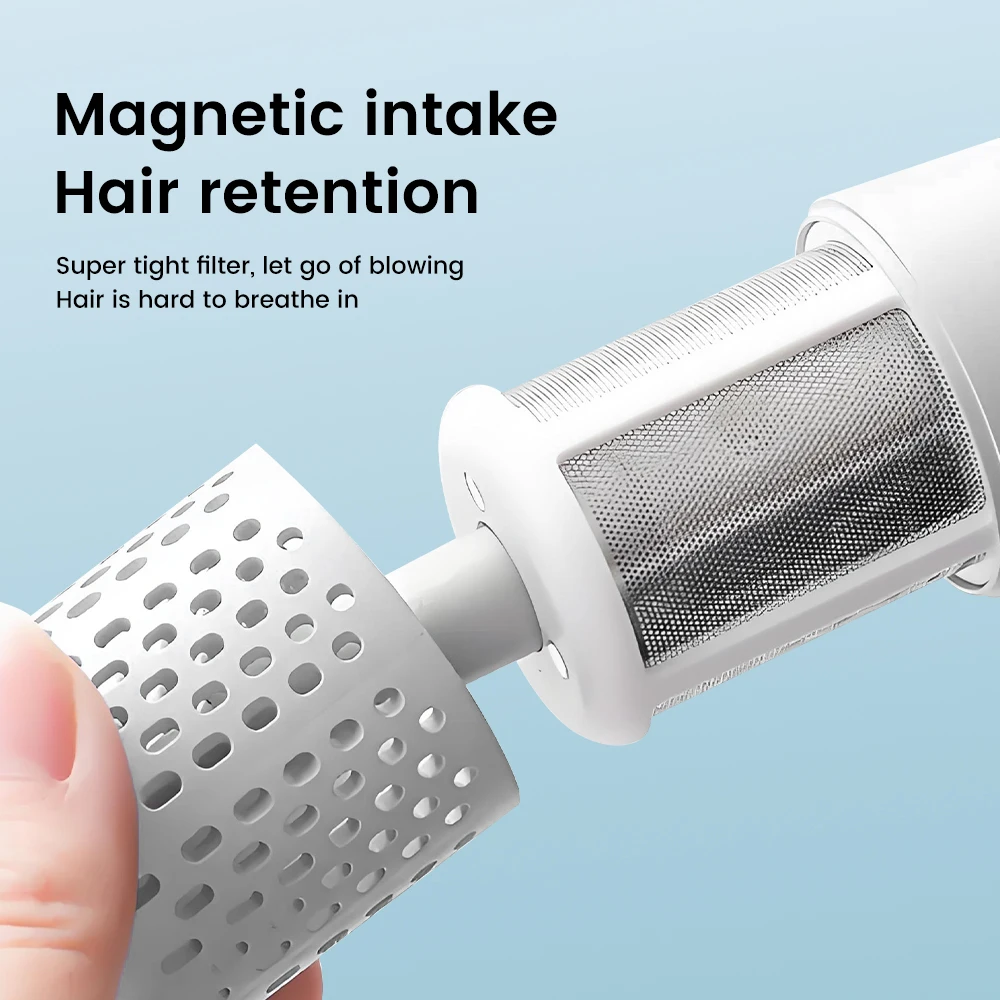 Secador de cabelo inteligente com alteração quente e fria, íon negativo, cuidados com os cabelos, tecnologia preta, baixo ruído, bico de ar de camada dupla