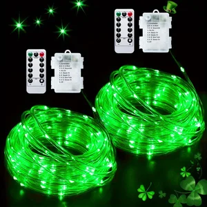 IP65 LED Tube String Lights 5M/10M/20M  8 Modes Remote Timer Battery Operated for Halloween Christmas Outdoor Garden Decor