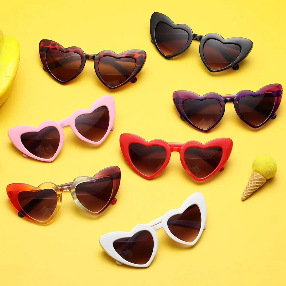

Cute Pink Vintage Kids Sunglasses Glasses Heart Sunglasses Toddler Sunglasses For 3-9 Years
