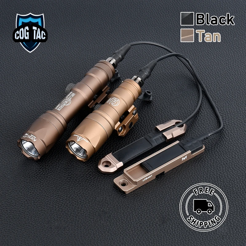 

WADSN Surefir M300 M600 M300A M600C Scout Light With M-LOK KEYMOD Rail Mount Pressure Pad Tail Switch Hunting Lighting Mount Set