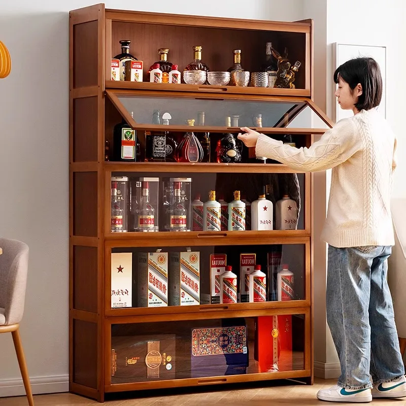 

Custom. Living Room Wine Cabinet Wall Locker Display High Sense All-in-One Cabinet Wine Display Cabinet Small Showcase Home Wall