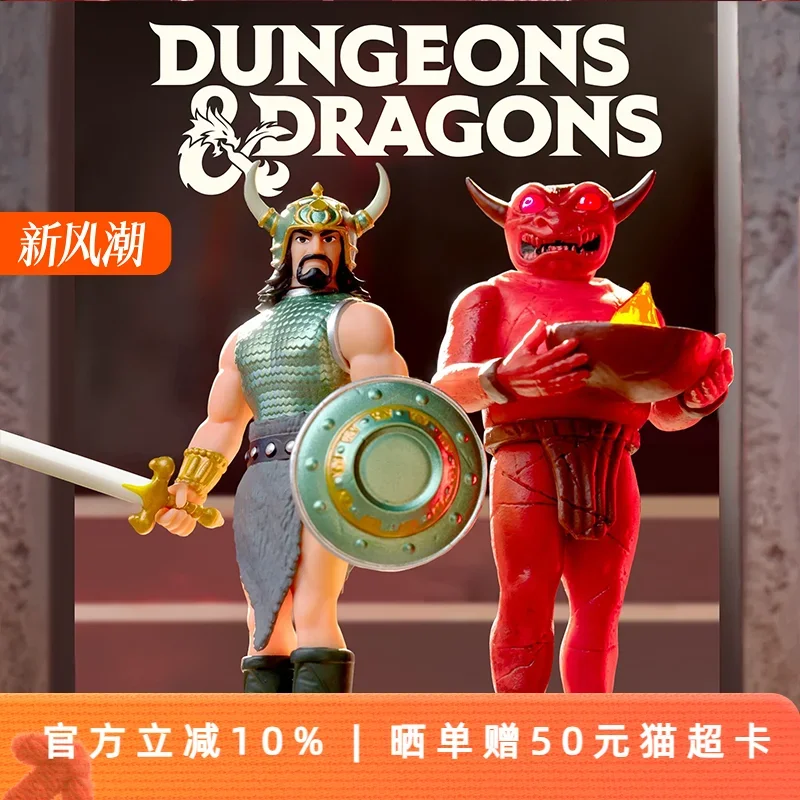 In Stock Super7 3.75 Inch Dungeons ReAction Figure Dragons 3 Magic Classic Gift Collection Toy Halloween Doll Gift