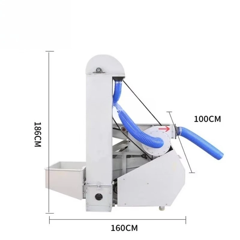 Cost Saving Silent Running Three Layer Screen Mobile Seed Breeding Station Wheat Sorghum Winnowing Grading Machine