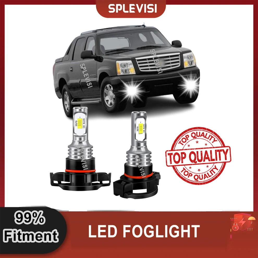 2x H16 5202  Car LED Fog Light Foglight Bulbs 6000K White For Cadillac Escalade 2007-2014 2007 2008 2009 2010 2011 2012 2013