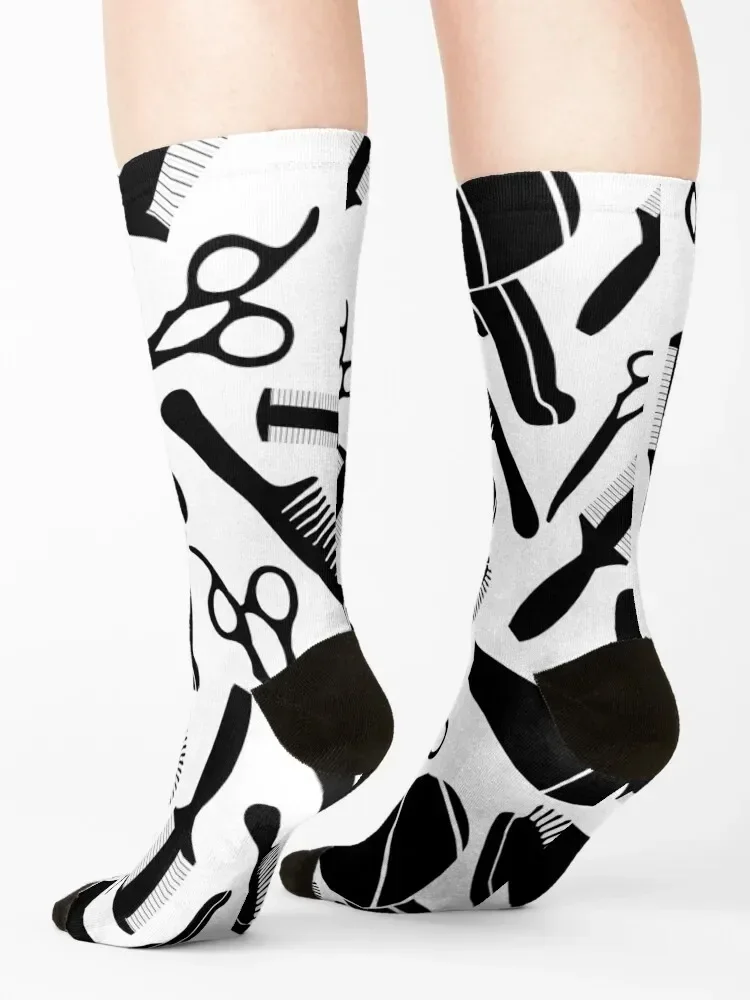 Hairstylist Pattern Socks floral floor winter gifts sport Socks Girl Men's