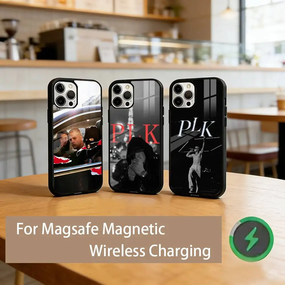 

P-PLK Rapper Phone Case For iPhone17,16,15,14,13,12,11 Plus,Pro Magnetic with Magsafe Wireless Charging