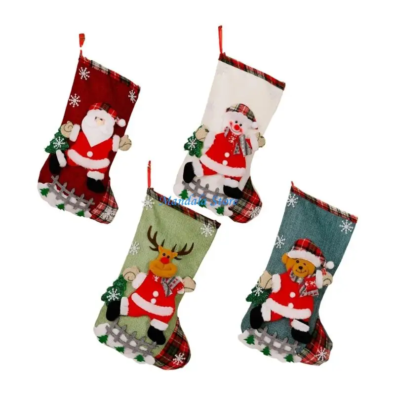 

U2JC Efficient Holiday Gift Bags Foldable Decorative Storage For Candy Toy Party Supplies
