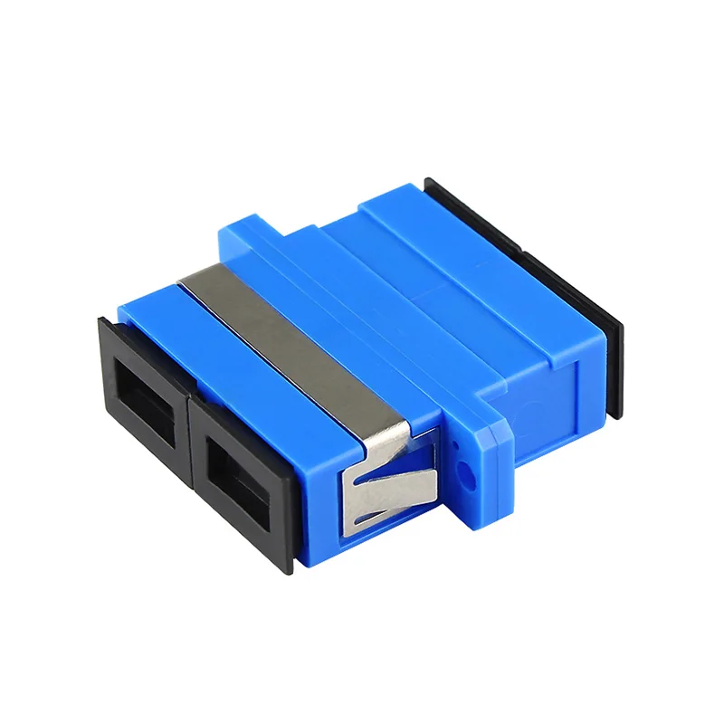 

10PCS SC/UPC - SC/UPC single-mode duplex coupler square dual port fiber optic adapter flange sc fiber connector customized