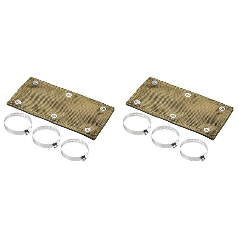 2X Titanium Pipe Shield 6X12inch Exhaust Heat Shield, Design Heat Protection Up To 1350°F, Protects Heat Sensitive-A08Q