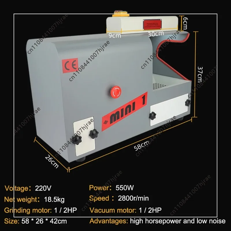 550W Jewelry Bench Grinder With Dust Collection System Dual Voltage 110/22V
