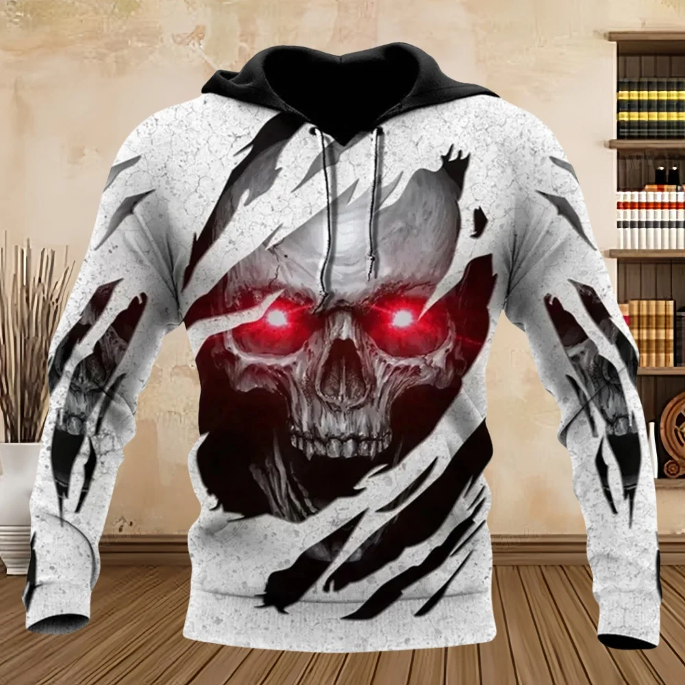 Vintage Skull 3D Print Hoodie Men/Women Casual Fashion Hoodies Men Pullover Sweatshirts Oversized Unisex New in Sweatshirts Tops