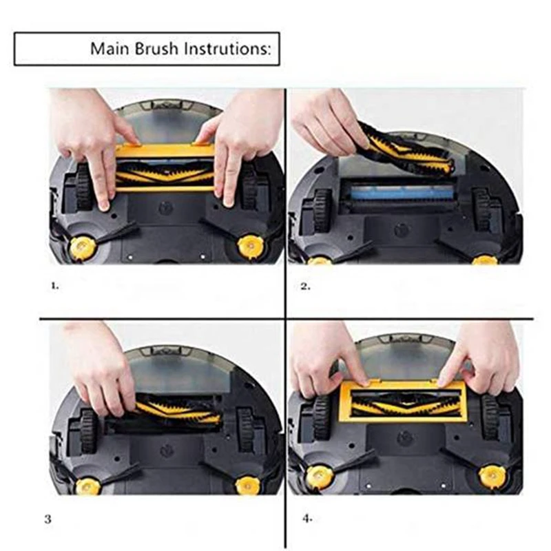 Replacement Parts Main Brush For ECOVACS DEEBOT N79 For DEEBOT N79S DN620 DN622 Robotic Vacuum Cleaner-2 Main Brushes