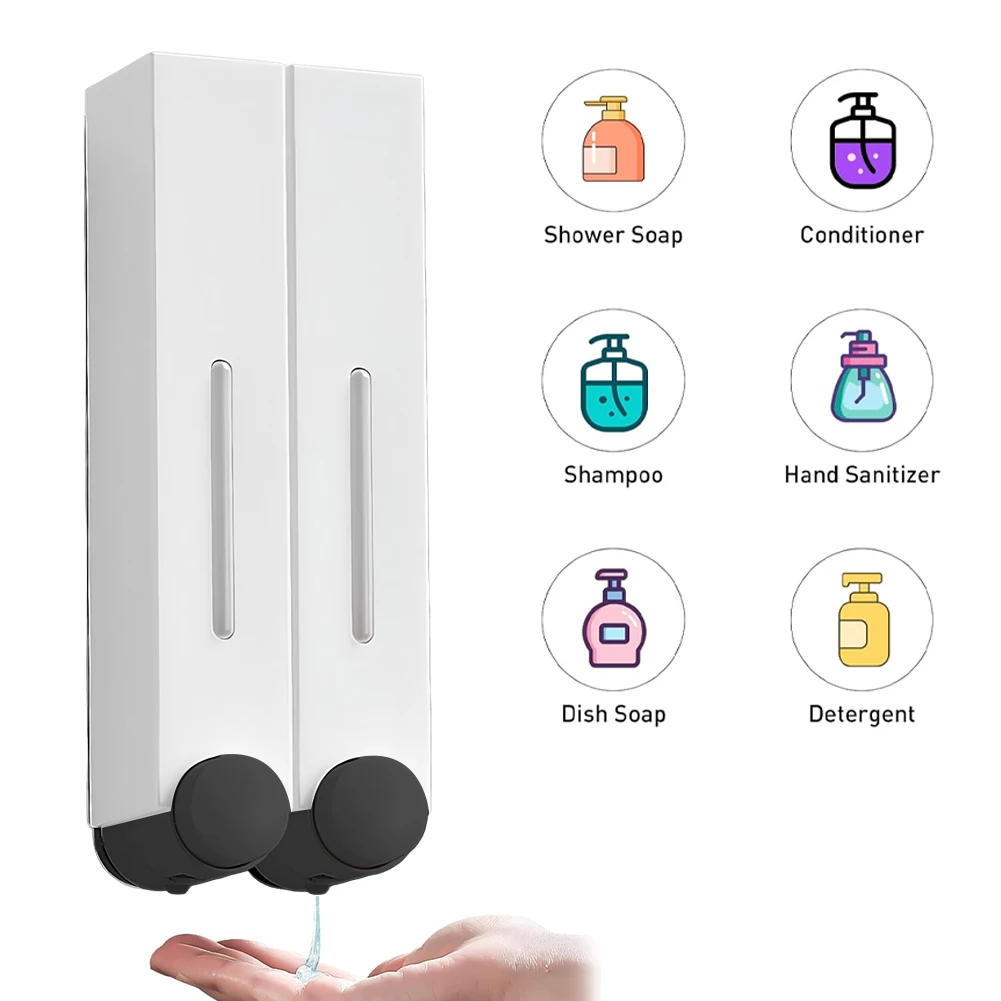 

Дозатор для мыла и шампуня без сверления, настенный, для душа, дома и кухни