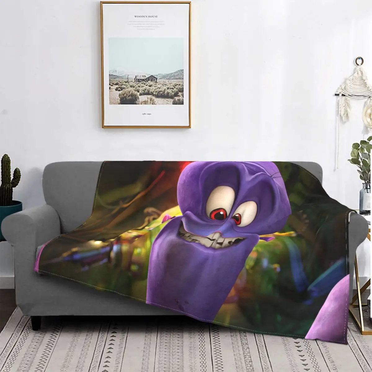 Penguins of Madagascar Blanket Flannel Summer Purple Octopus Cute Super Warm Throw Blankets For home Outdoor Bedspread