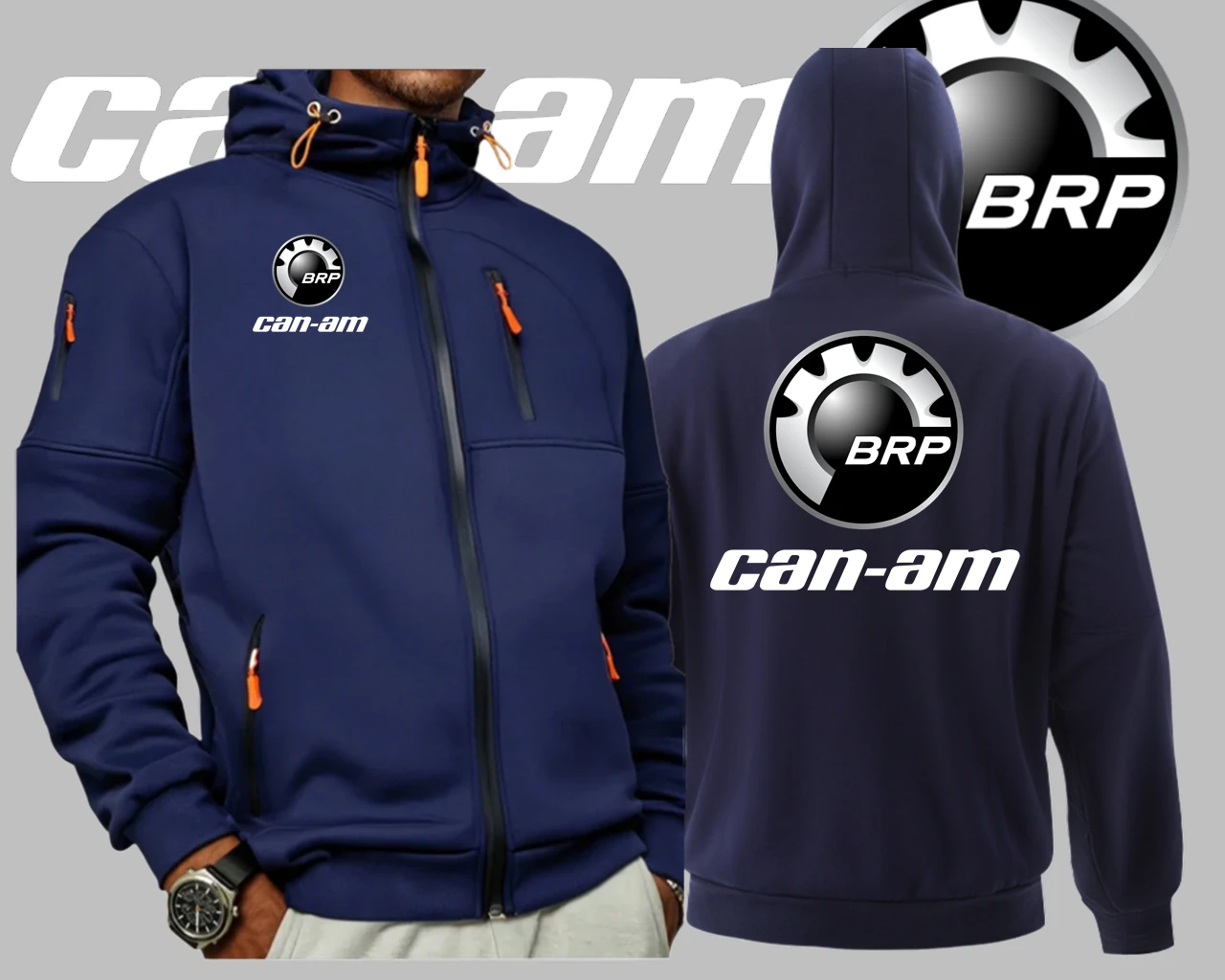 Sports de plein air Can Am Off Road Brp Atv hommes manteaux à capuche CanAm poche zippée sweat vêtements d'extérieur manteau veste décontracté sweats à capuche