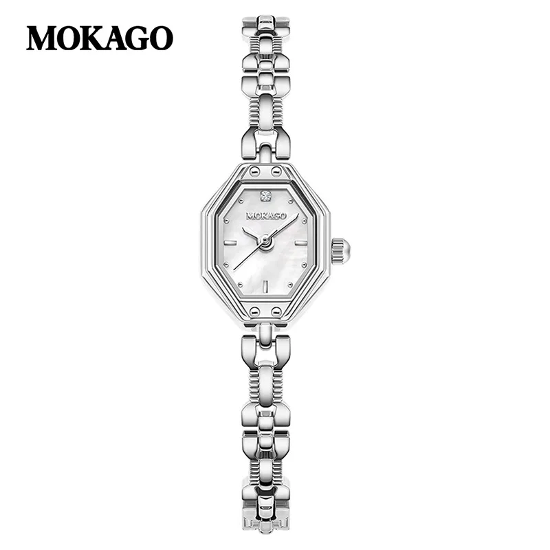 MOKAGO M8149 2025 New Retro Fashion Octagonal Women's Watch Beimu Dial Sun Pattern Alloy Bracelet with Waterproof Lover Gift