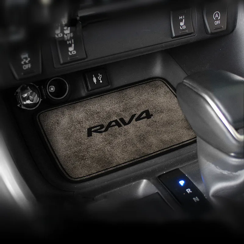 Car leather anti-slip mat Door Slot Mats coaster For Toyota RAV4 2020 2021 2022 accessories