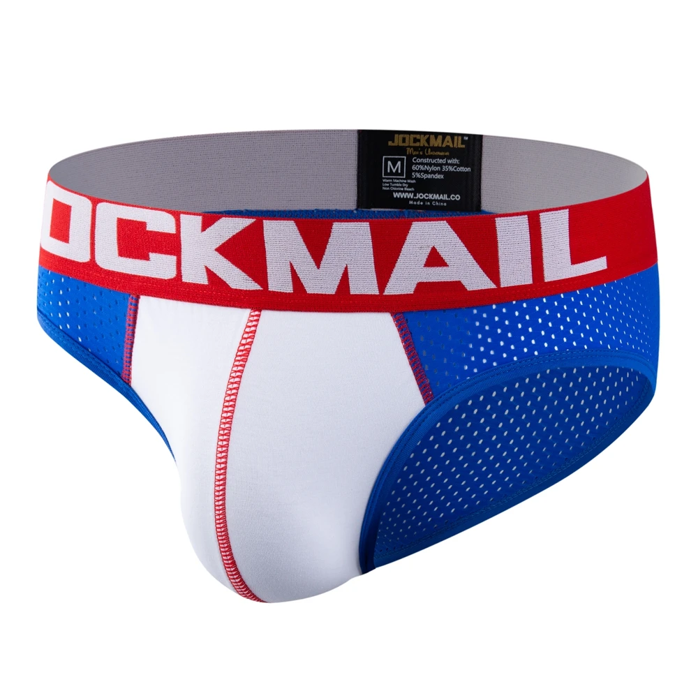 JOCKMAIL Sexy Thong Bikini Men Briefs Penis Pouch Underwear Panties Tanga G String T-back Erotic Lingerie See Through Underpants