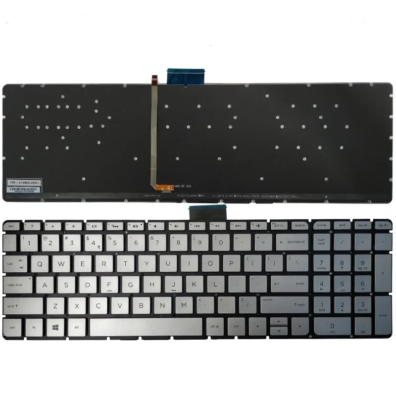 Imagem -03 - para hp Omen 15-ax010ca 15-ax013dx 15-ax023dx 15-ax033dx 15-ax043dx 15-ax039nr Teclado Inglês Eua Vermelho Retroiluminado Novo
