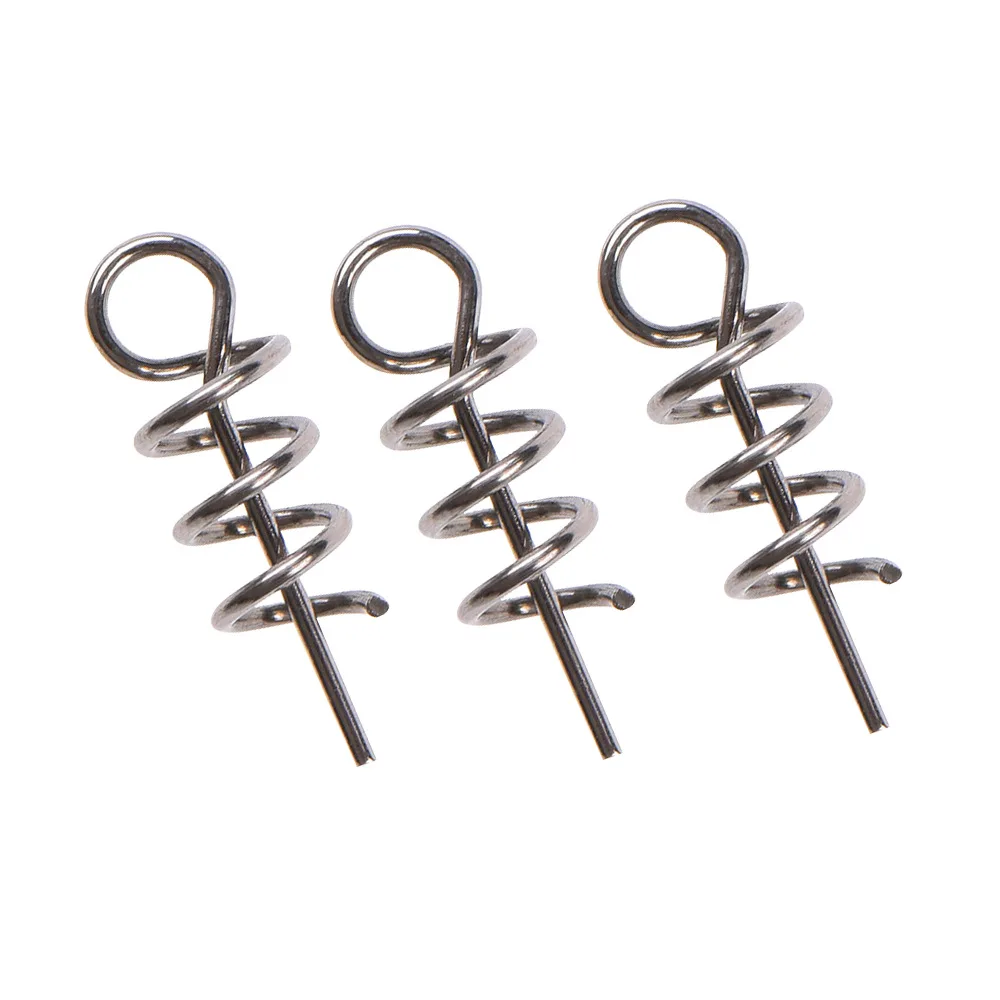 15mm 15000pcs/bag Stainless Steel Spring Lock Soft Lure Baits Hook Pin Spring Fixed Lock Outdoor Fishing Soft Worm Tools