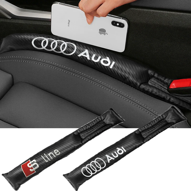 Striscia di Riempimento per Fessure Sedile Auto, Cuscinetti Morbidi in Pelle, Distanziatore per Styling Auto per Audi Sline RS3 RS5 RS6 S3 S4 S5 S6 S7 A4L A3 A4 A5 TT Q2 Q5