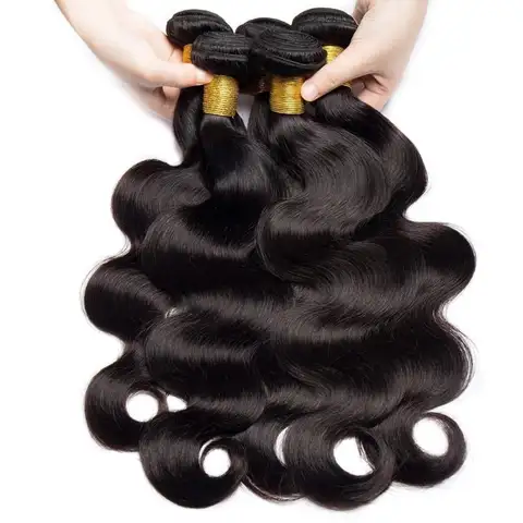 Body Wave Bundles Natural Black Human Hair Brazilian Hair Weave Bundles Human Hair Extensions 1 3 4 PCS Bundles