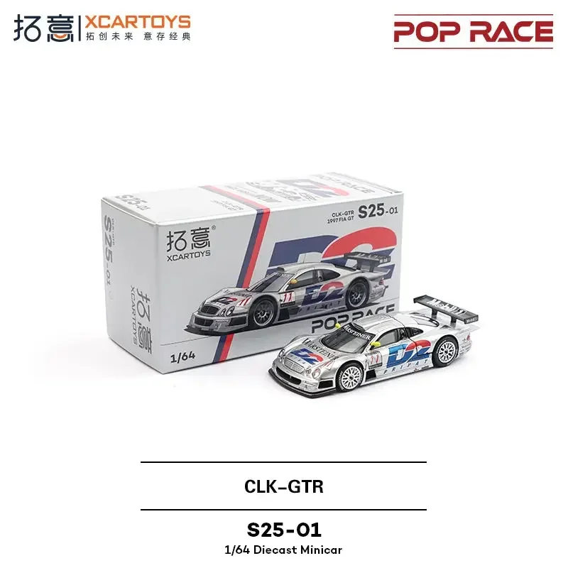 XCARTOYS poprace 1:64 Mercedes CLK GTR 1997 Championship Racing литые модели из сплава, украшения для взрослых, игрушки для мальчиков, детские игрушки