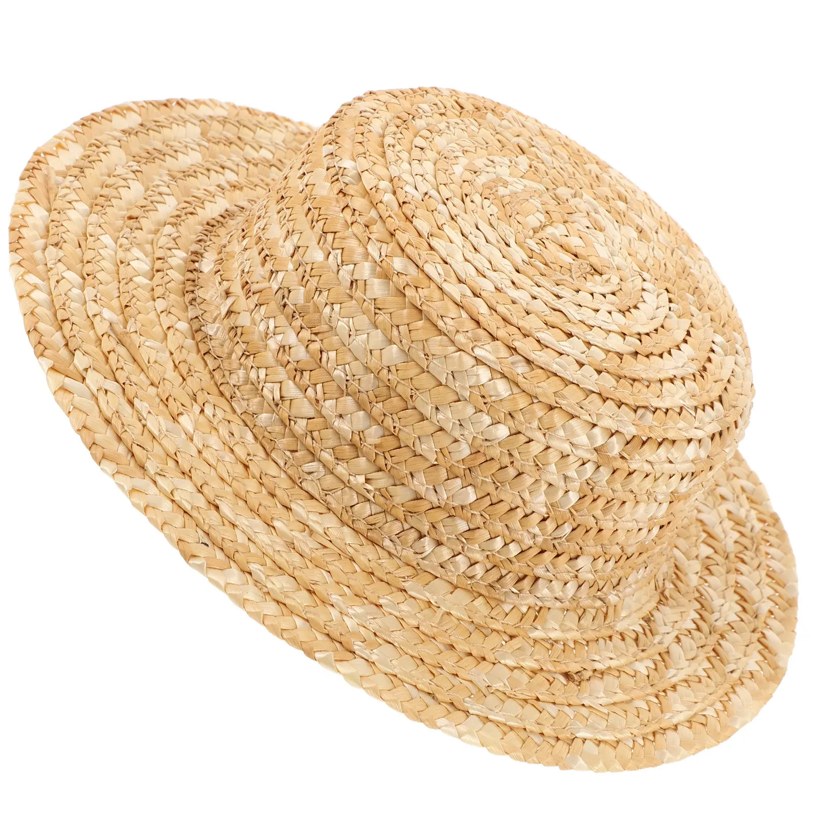 

Mini Woven Straw Hat 7Cm Inner Diameter for DIY Craft Decoration Party Photo Prop Micro Landscape Ornament Mini House Decor