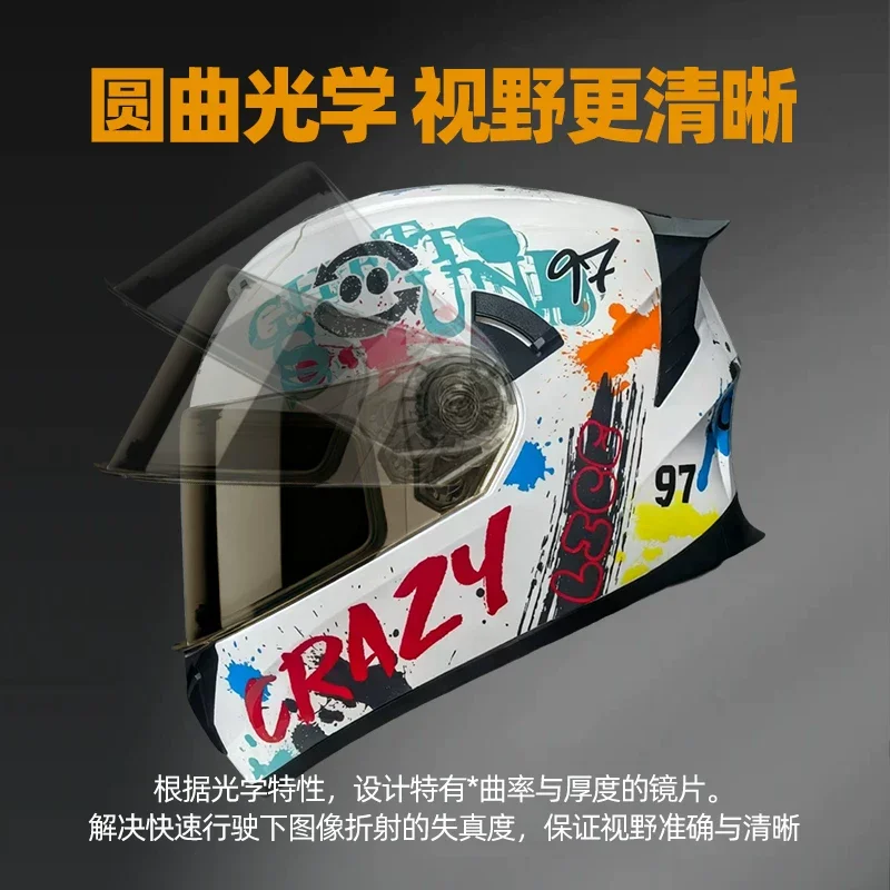 DOT Certified Motorcycle Full Face Helmet Unisex All Season Safety Riding Gear for Men Women motorcycle accessories 헬멧반모
